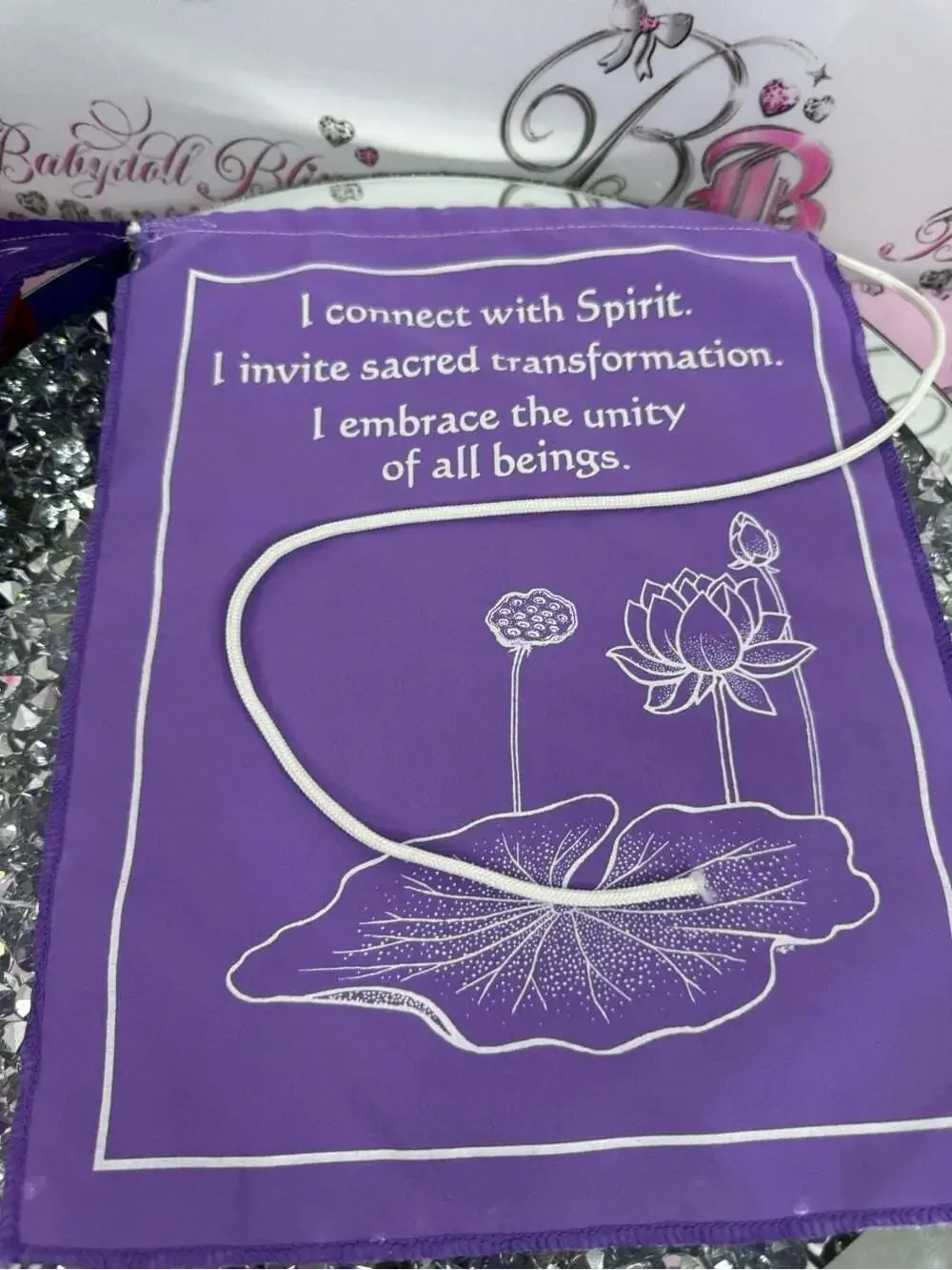 Tapestry art work wall hanging flags lotus flowers chakras